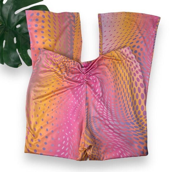 H&M Disco Ombre Sunset Flare Leggings in Stretch Jersey - Picture 7 of 10